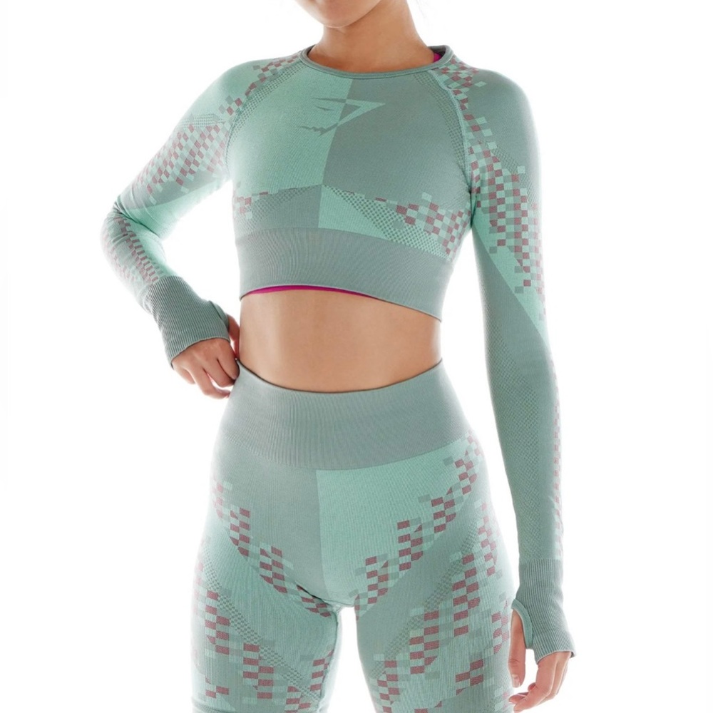 Gymshark Wtflex Cyborg Seamless Long Sleeve Crop Top